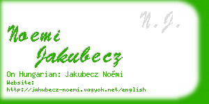 noemi jakubecz business card